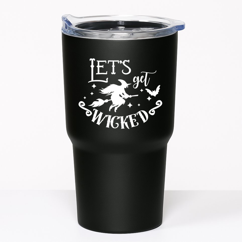 Lets Get Wicked Halloween Witch Funny Tumbler