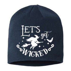 Lets Get Wicked Halloween Witch Funny Sustainable Beanie