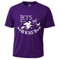 Lets Get Wicked Halloween Witch Funny Cooling Performance Crew T-Shirt