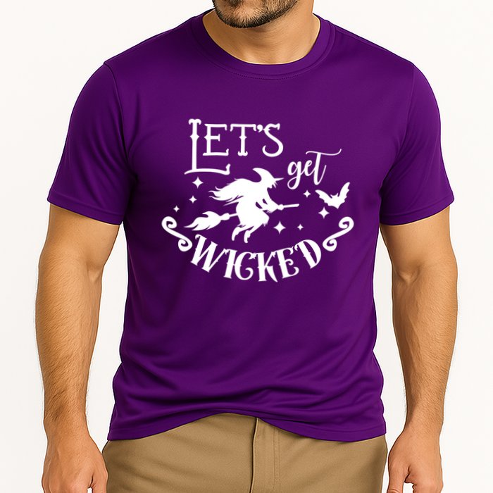 Lets Get Wicked Halloween Witch Funny Performance Shirt