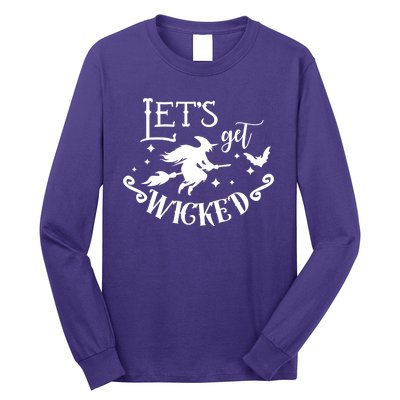 Lets Get Wicked Halloween Witch Funny Long Sleeve Shirt