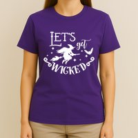 Lets Get Wicked Halloween Witch Funny T-Shirt