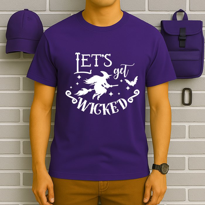 Lets Get Wicked Halloween Witch Funny T-Shirt