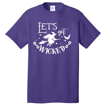 Lets Get Wicked Halloween Witch Funny Tall T-Shirt