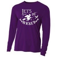 Lets Get Wicked Halloween Witch Funny Cooling Performance Long Sleeve Crew