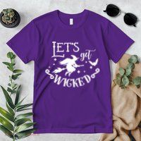 Lets Get Wicked Halloween Witch Funny Premium T-Shirt