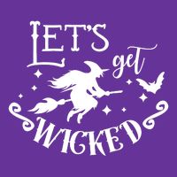 Lets Get Wicked Halloween Witch Funny Baby Bodysuit