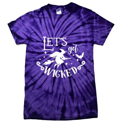 Lets Get Wicked Halloween Witch Funny Tie-Dye T-Shirt