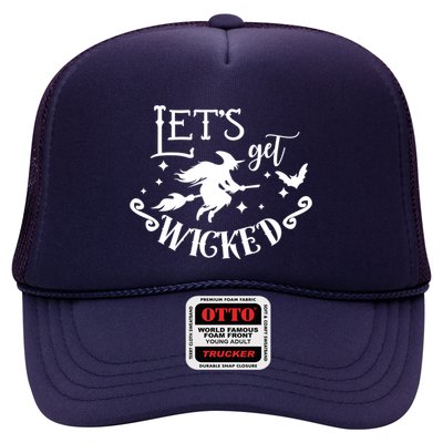 Lets Get Wicked Halloween Witch Funny Trucker Hat