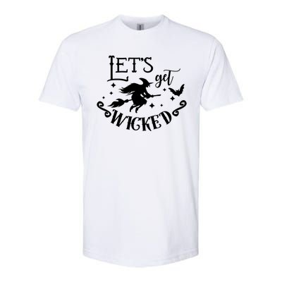 Lets Get Wicked Halloween Witch Funny Softstyle® CVC T-Shirt