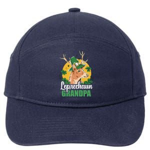 Leprechaun Grandpa With A Deer For St Patrick's Day Gift 7-Panel Snapback Hat