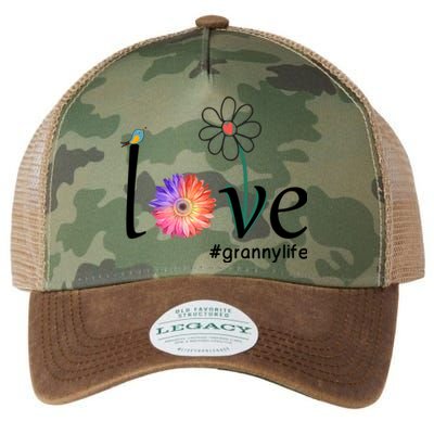 Love #Grannylife Watercolor Flower Bird Grandma Mother's Day Gift Legacy Tie Dye Trucker Hat