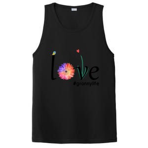 Love #Grannylife Watercolor Flower Bird Grandma Mother's Day Gift PosiCharge Competitor Tank