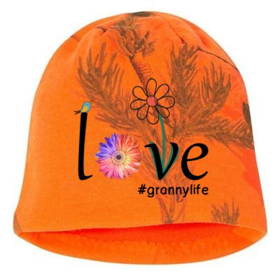 Love #Grannylife Watercolor Flower Bird Grandma Mother's Day Gift Kati - Camo Knit Beanie