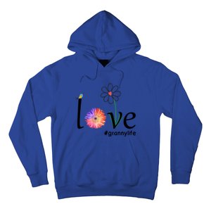 Love #Grannylife Watercolor Flower Bird Grandma Mother's Day Gift Hoodie