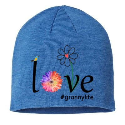 Love #Grannylife Watercolor Flower Bird Grandma Mother's Day Gift Sustainable Beanie