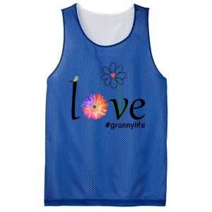 Love #Grannylife Watercolor Flower Bird Grandma Mother's Day Gift Mesh Reversible Basketball Jersey Tank