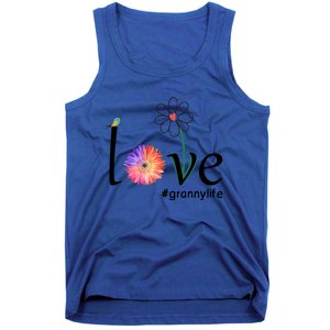 Love #Grannylife Watercolor Flower Bird Grandma Mother's Day Gift Tank Top