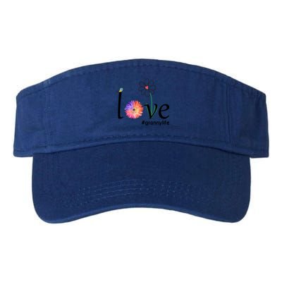 Love #Grannylife Watercolor Flower Bird Grandma Mother's Day Gift Valucap Bio-Washed Visor