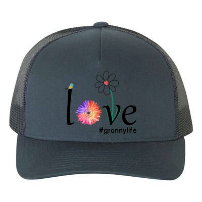 Love #Grannylife Watercolor Flower Bird Grandma Mother's Day Gift Yupoong Adult 5-Panel Trucker Hat