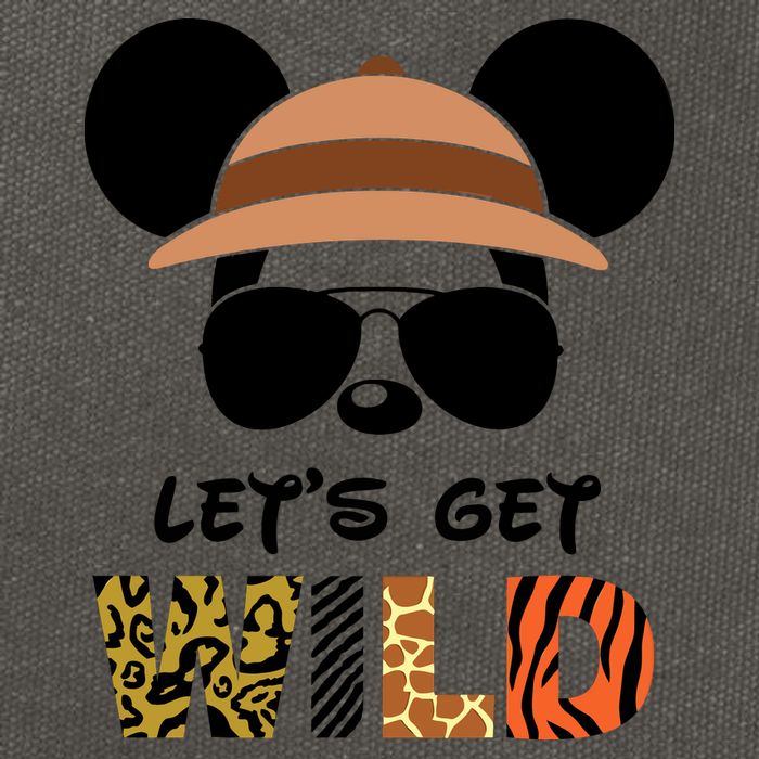 Lets Get Wild Safari Zoo Animal Kingdom Family Vacation Cotton Canvas Backpack