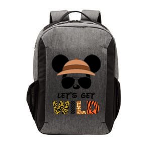 Lets Get Wild Safari Zoo Animal Kingdom Family Vacation Vector Backpack