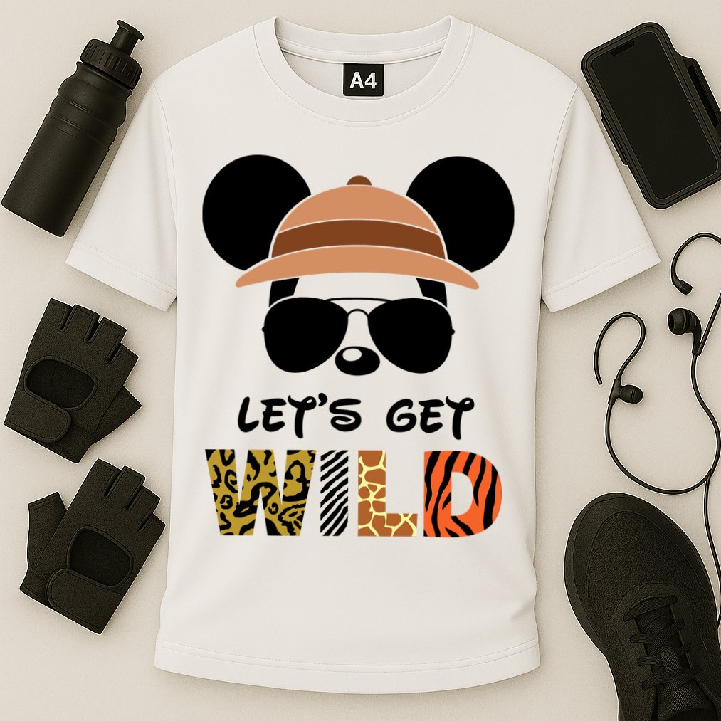 Lets Get Wild Safari Zoo Animal Kingdom Family Vacation Cooling Performance Crew T-Shirt