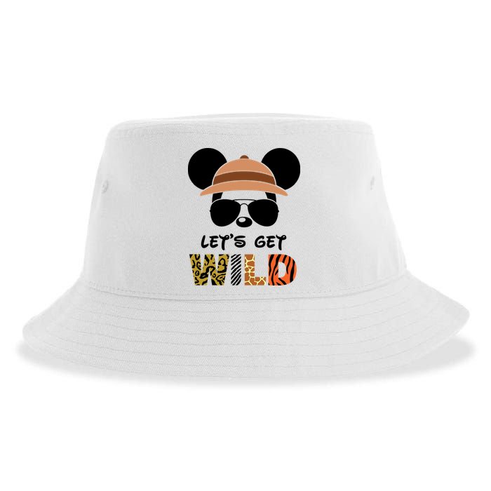 Lets Get Wild Safari Zoo Animal Kingdom Family Vacation Sustainable Bucket Hat