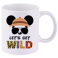 Lets Get Wild Safari Zoo Animal Kingdom Family Vacation 11oz C Handle Ceramic Mug