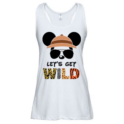 Lets Get Wild Safari Zoo Animal Kingdom Family Vacation Ladies Essential Flowy Tank