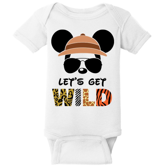 Lets Get Wild Safari Zoo Animal Kingdom Family Vacation Baby Bodysuit