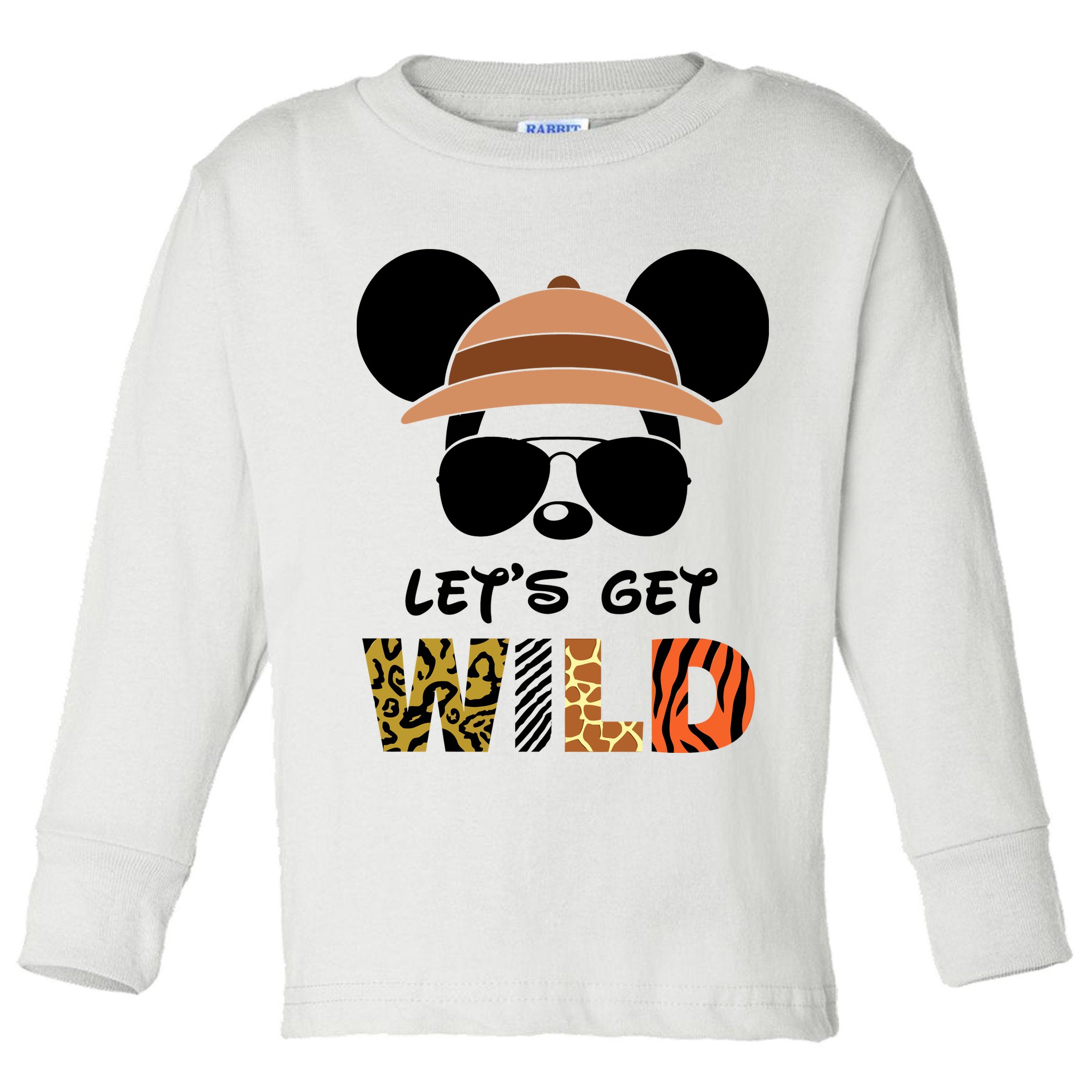 Lets Get Wild Safari Zoo Animal Kingdom Family Vacation Toddler Long Sleeve Shirt
