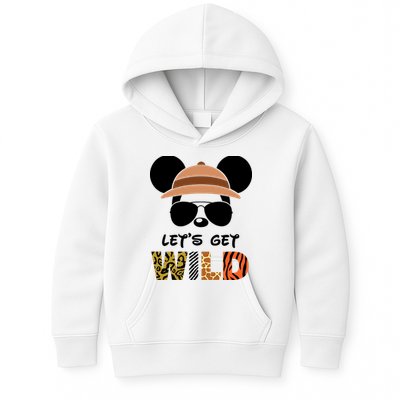 Lets Get Wild Safari Zoo Animal Kingdom Family Vacation Kids Hoodie