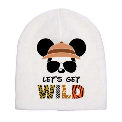 Lets Get Wild Safari Zoo Animal Kingdom Family Vacation Short Acrylic Beanie