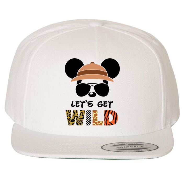 Lets Get Wild Safari Zoo Animal Kingdom Family Vacation Wool Snapback Cap