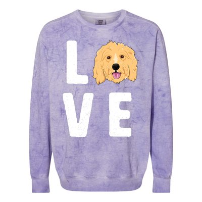 Love Goldendoodles Wo Dog Puppy Doodle Colorblast Crewneck Sweatshirt