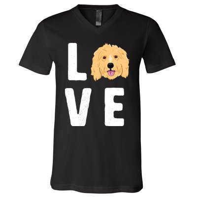 Love Goldendoodles Wo Dog Puppy Doodle V-Neck T-Shirt