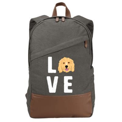 Love Goldendoodles Wo Dog Puppy Doodle Cotton Canvas Backpack