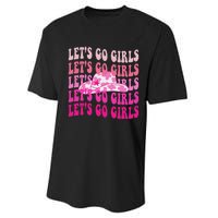 LetS Go Western Cowgirl Performance Sprint T-Shirt