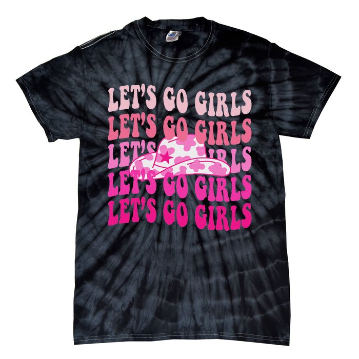 LetS Go Western Cowgirl Tie-Dye T-Shirt