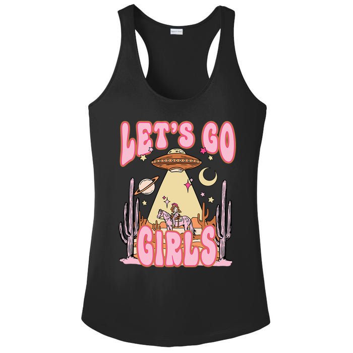 Lets Go Western Space Desert Cowgirl Bachelorette Ladies PosiCharge Competitor Racerback Tank