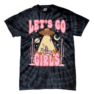 Lets Go Western Space Desert Cowgirl Bachelorette Tie-Dye T-Shirt