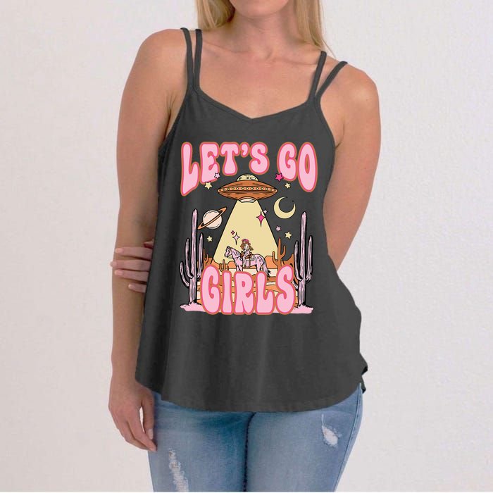 Lets Go Western Space Desert Cowgirl Bachelorette Women's Strappy Tank