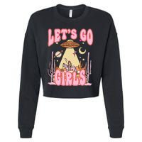 Lets Go Western Space Desert Cowgirl Bachelorette Cropped Pullover Crew