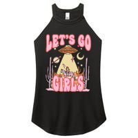 Lets Go Western Space Desert Cowgirl Bachelorette Women's Perfect Tri Rocker Tank