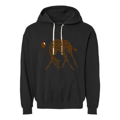 Love Giraffe Wildlife Balloon Wild Animal Gift Garment-Dyed Fleece Hoodie