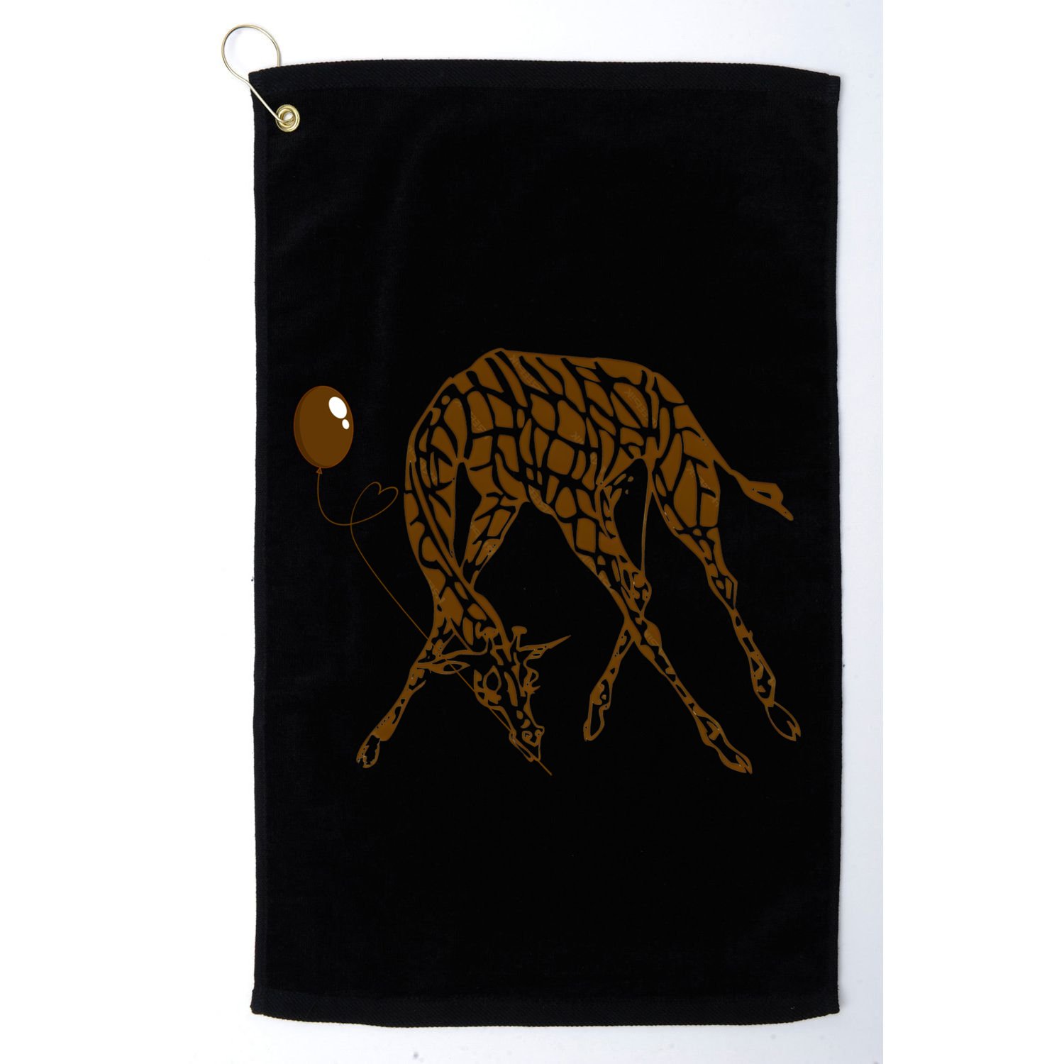 Love Giraffe Wildlife Balloon Wild Animal Gift Golf Towel