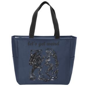 Let's Get Weird Dancing Frogs Drugs Fairy Tale Strange Dream Zip Tote Bag