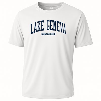 Lake Geneva Wisconsin Wi College University Style Cooling Performance Crew T-Shirt