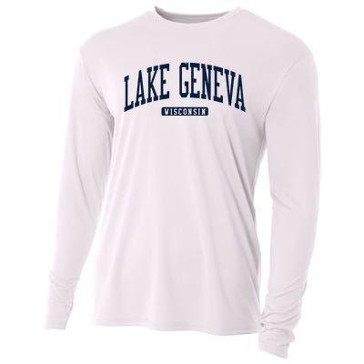 Lake Geneva Wisconsin Wi College University Style Cooling Performance Long Sleeve Crew